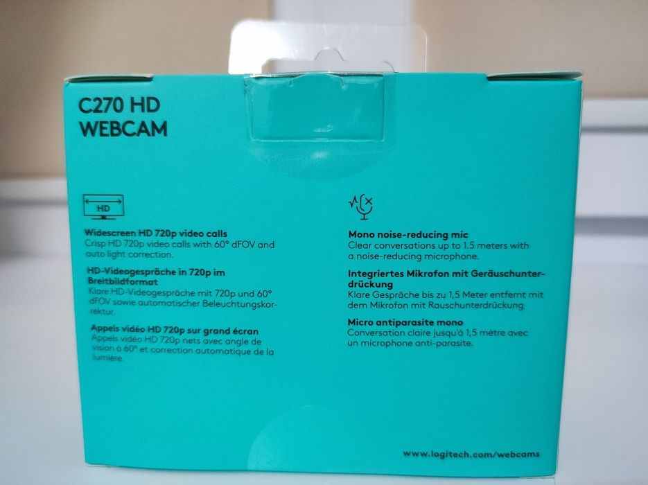 Веб-камера Logitech HD C270, вебкамера з мікрофоном, вебка для комп'ют