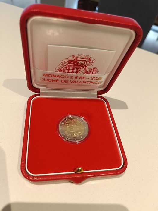 Moeda 2€ Mónaco Proof Duché de Valentinois 2026