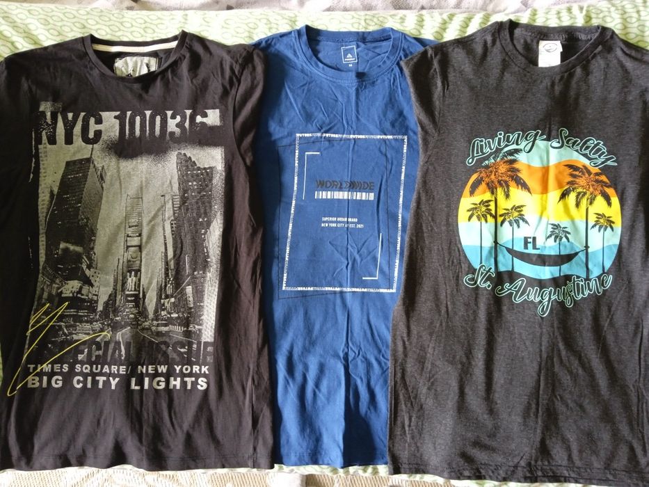 3x t-shirty super jakość rozm.S zestaw unisex