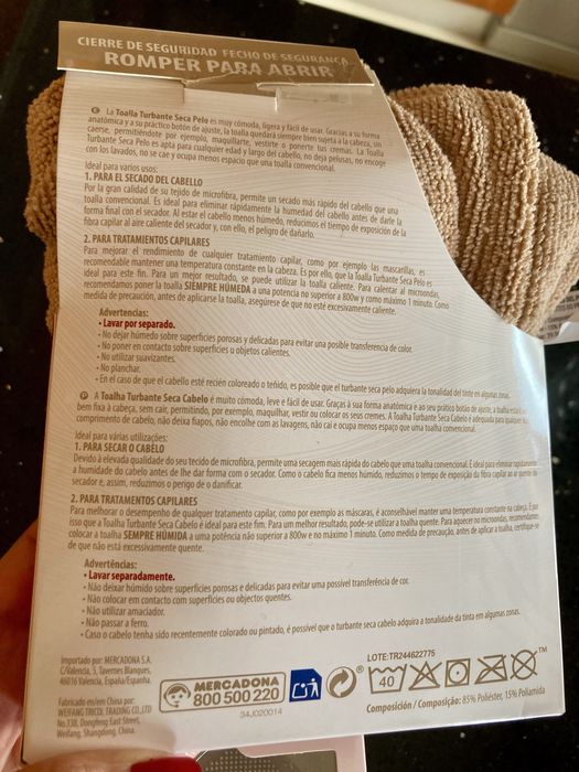 Turbante de microfibra + Kit Essencial Deliplus