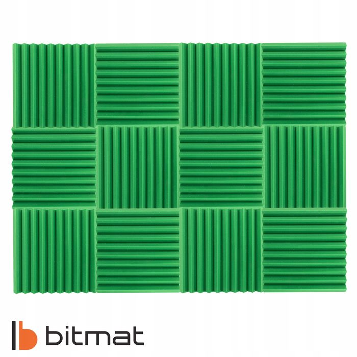 Panel Akustyczny klin kolor zielony 50x50x5cm DEKORACYJNY