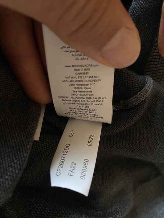 Michael Kors half-zip Extra Fine Merino Wool Sweater tamanho M