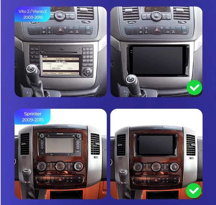 Магнитола android для Mercedes Vito, Viano, Sprinter 9/10дюймів