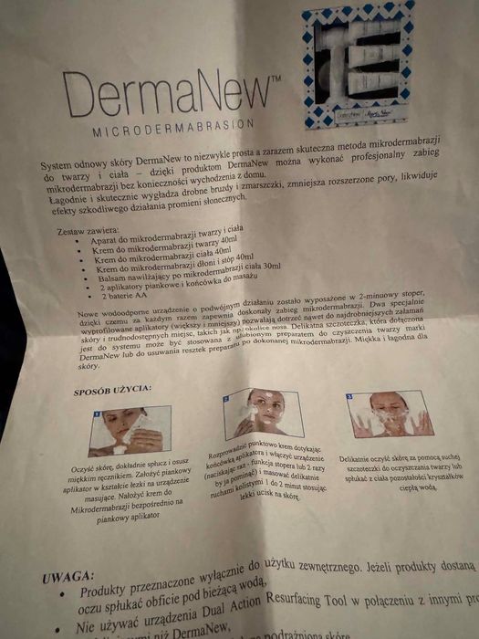 Aparat do mikrodermabrazji ,nowy