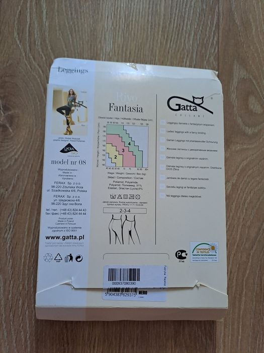 Legginsy fantazyjne Gatta, rozmiar 3-M, kolor czarny