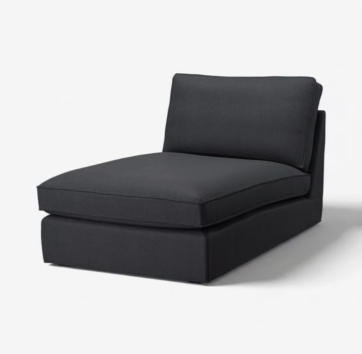 Chaise longue Kivic cinzento