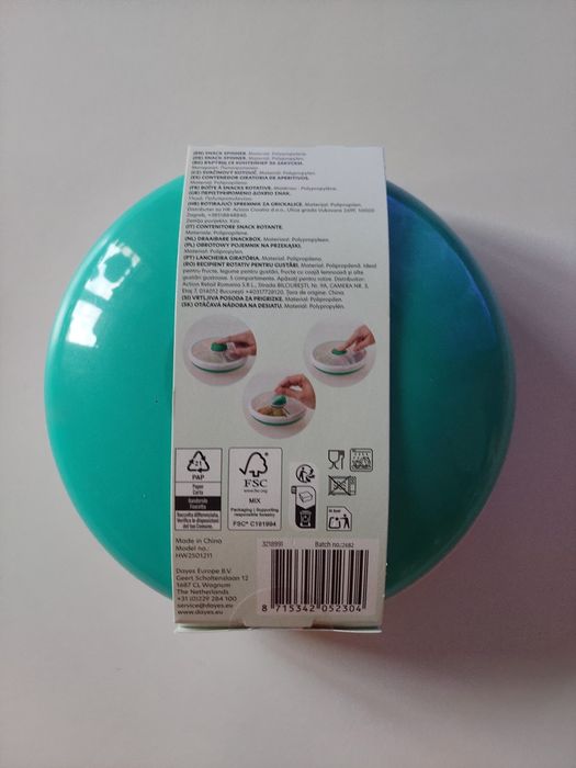 Obrotowy pojemnik na przekąski SNACK SPINNER 5 przegródek organizer na przekąski dla dzieci  lunchbox pudełko NOWY