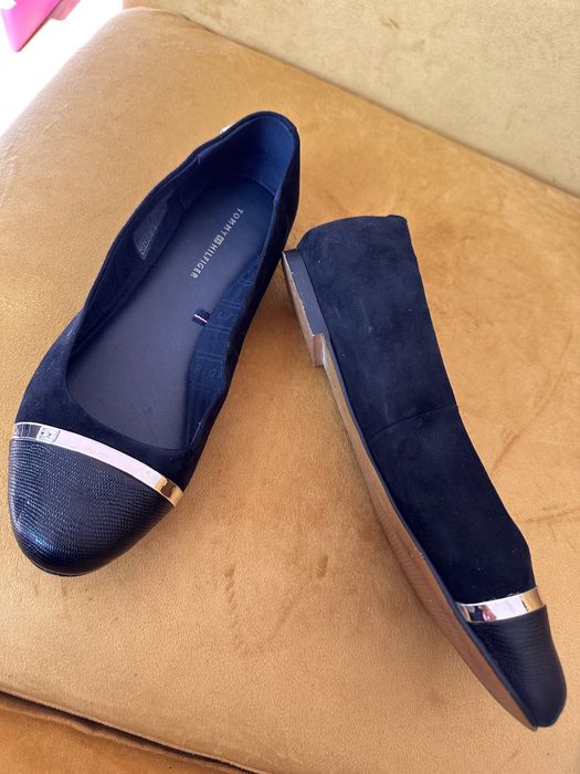 Tommy Hilfiger balerinki, czarne, skora