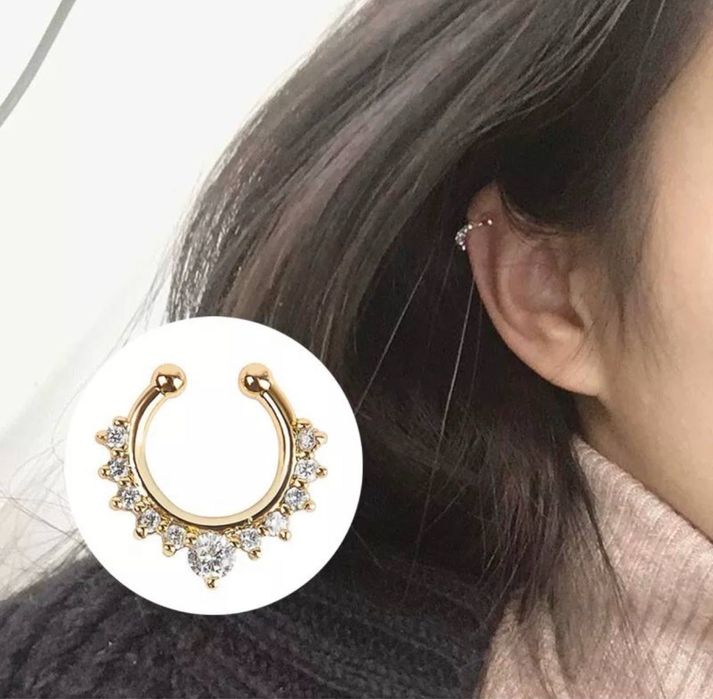 Септум, серіжка в ніс обманка