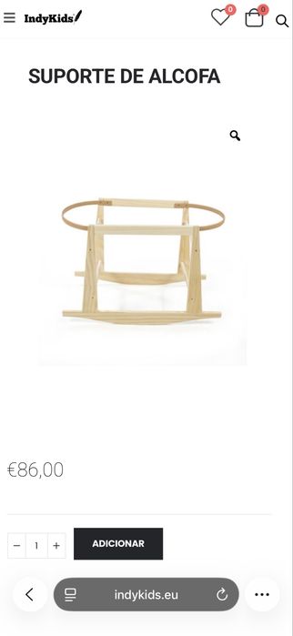 Conjunto Alcofa + suporte com baloiço + colchão