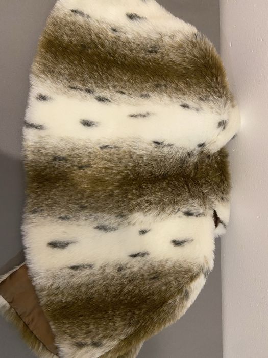 Sztuczne futerko ślubne / bolerko eleganckie beżowe białe – jak nowe