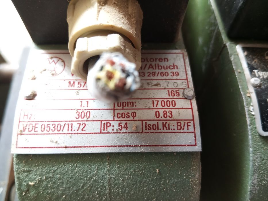 Okleiniarka ott silnik 165v 1.1 kw 17000ov/min