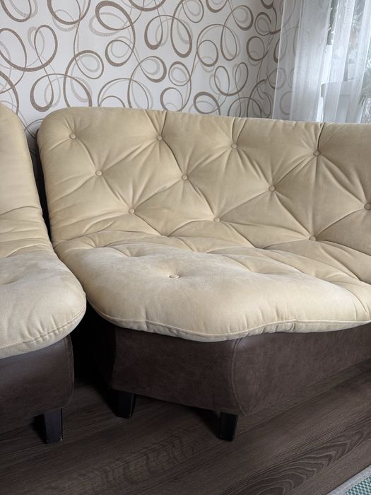 Кутовий замшевий модульний диван