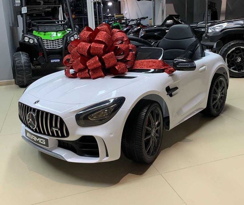 Biały Mercedes GTR autko na akumulator samochód 12V