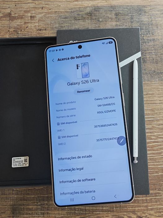Samsung S26 Ultra 5G 6.9" 12GB/512GB Dual Sim Branco Seminovo C/Garantia Aceito Retomas