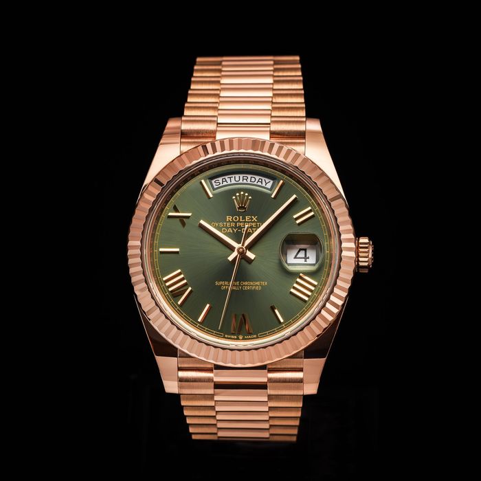 Rolex Day Date 40 Everose olive dial