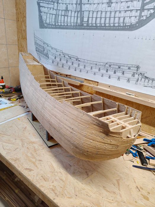 Model żaglowca Vasa do ukończenia