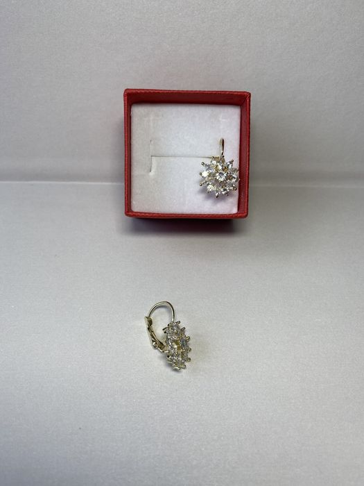 NOWE Kolczyki ślubne wiszące biżuteria ślubna złote