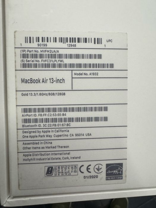 Macbook Air 2019