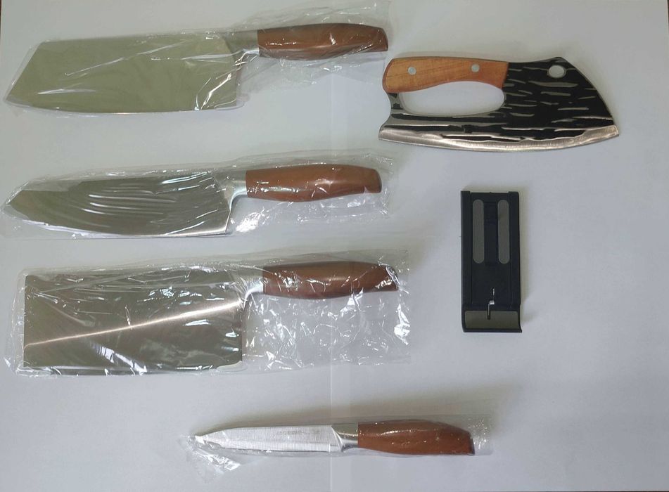 Набор японских Ножей Santoku АКЦИЯ!(Шеф-нож+подставка в подарок)