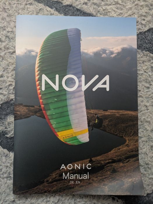 Zestaw PG - paralotnia Nova Aonic S + zapas Airvuisa SF90 + uprząż Woody Valley Exense L