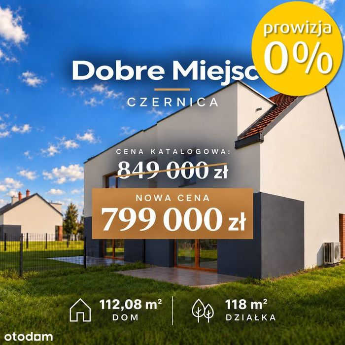 Gotowy, skrajny segment /ogród 403m/ 10 min do PKP