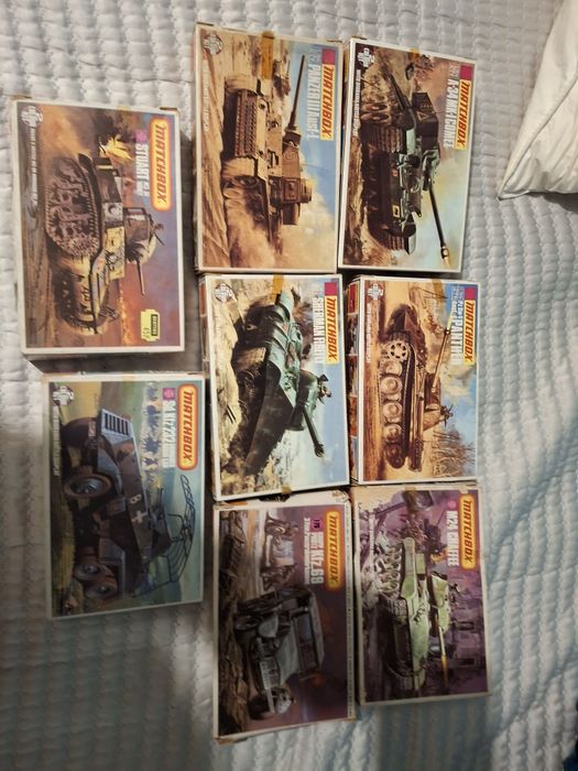 Kits matchbox vintage novos veículos militares
