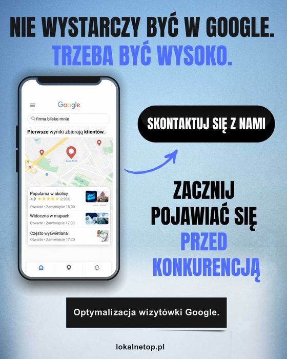 POZYCJONOWANIE WIZYTÓWKI google - zwiększ widoczność firmy LOKALNIE