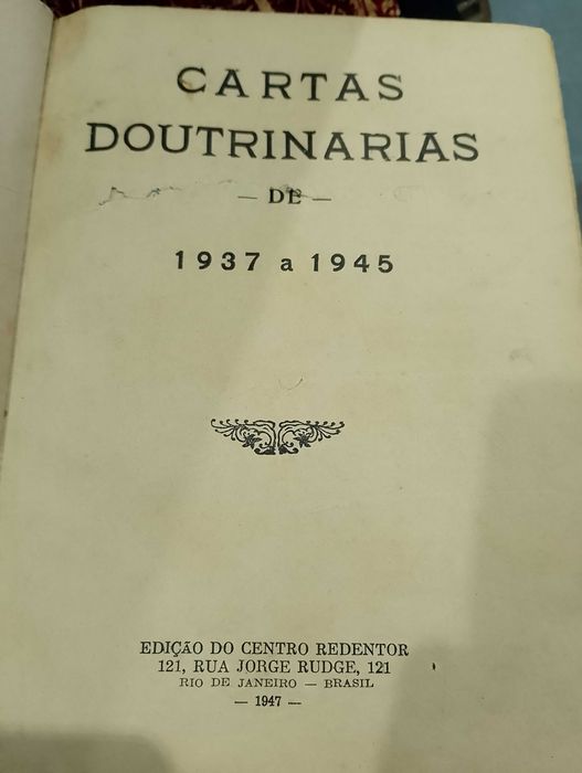 Cartas Doutrinarias de 1937 a 1945 Centro Redentor