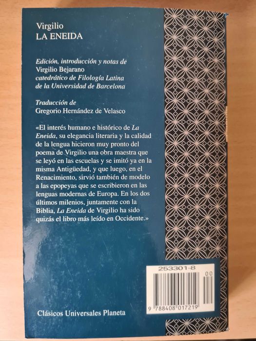 Livro "La Eneida" de Virgilio