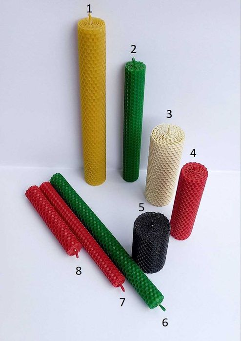 свічки з вощини від 16грн/свечи из вощины/свічка воскова ручна робота