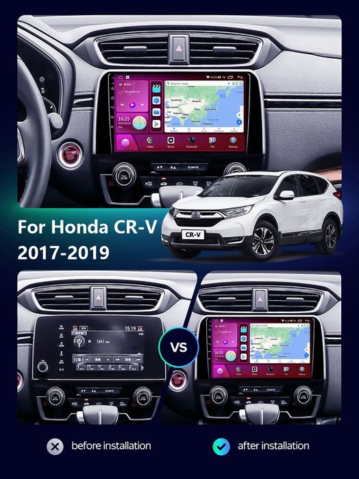 Автомагнітола для Honda CR-V 5 2017-2022, Android, під камеру