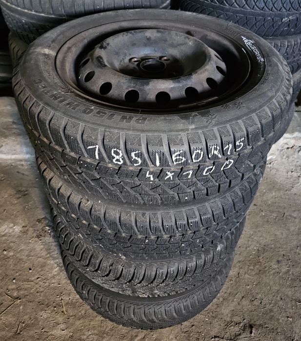 Koła felgi stalowe 15" 4x100 5.5j et45 otwór54 opony zimowe 185/60R15