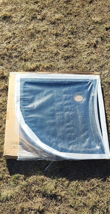 Mexen Flat Brodzik Półokrągły SLIM 80x80 czarny
