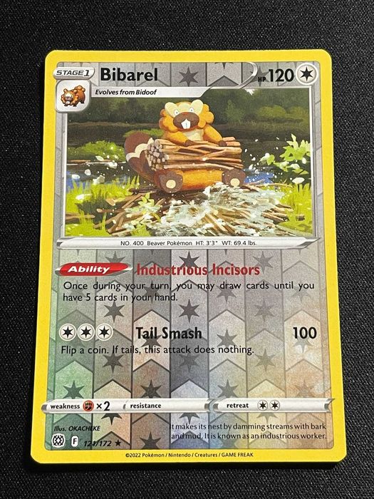 Carta Pokémon Bibarel 121/172 Brilliant Stars