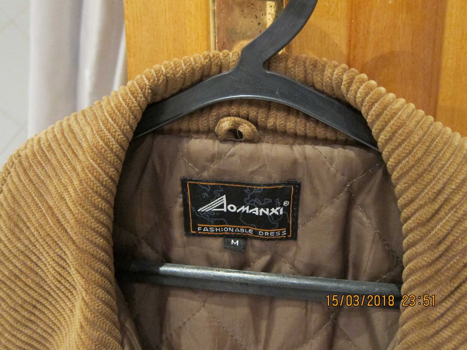 Casaco bombazine castanho