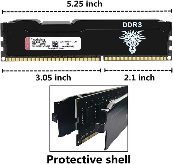 DDR3 8GB Desktop RAM 1600MHz PC3-12800 Pamięci Stacjonarny Komputera