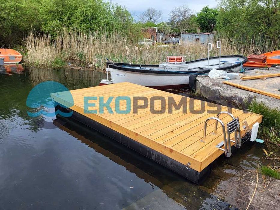 OD RĘKI - platforma pływająca, tratwa, ponton 4x2,4m - 9,6mkw.