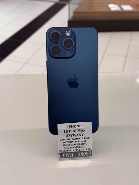 iPhone 15 Pro Max 256GB Bat 87% Topcase Vivo *Raty 0%