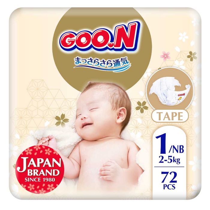 Підгузки Goo.N Premium Soft для немовлят до 5 кг, 863222, F1010101-152