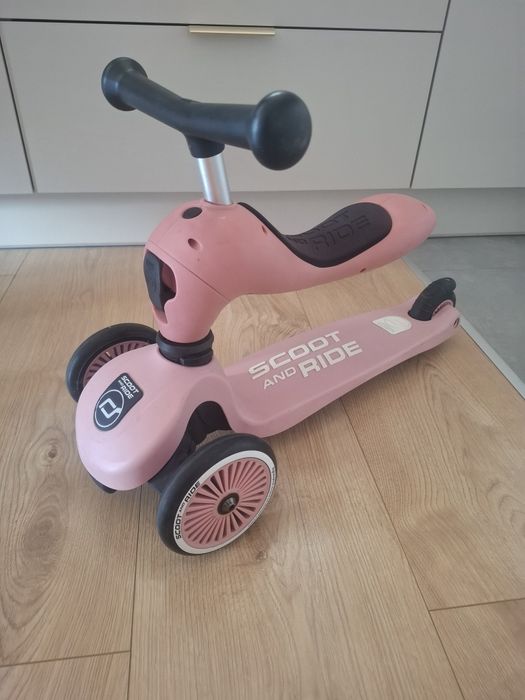 Scoot and Ride Highwaykick 1 Różowa , Jeździk Hulajnoga 2w1 Stan Bdb