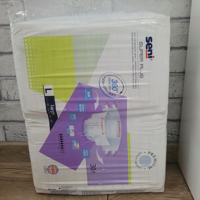 Pieluchy pampersy dla dorosłych seni super plus r.L  30 sztuk