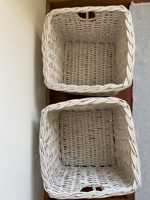 Caixa cesto branco ikea