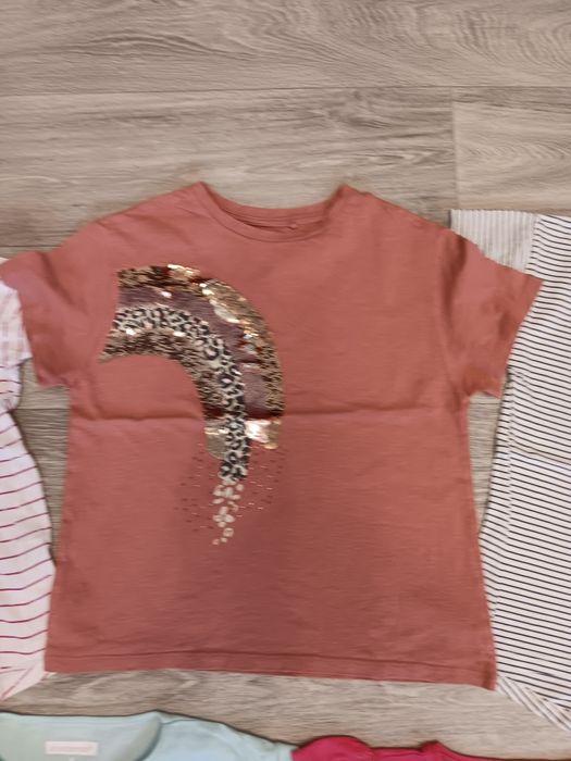 Bluzki bluzeczki dla dziewczynki rozmiar 122-128 zestaw