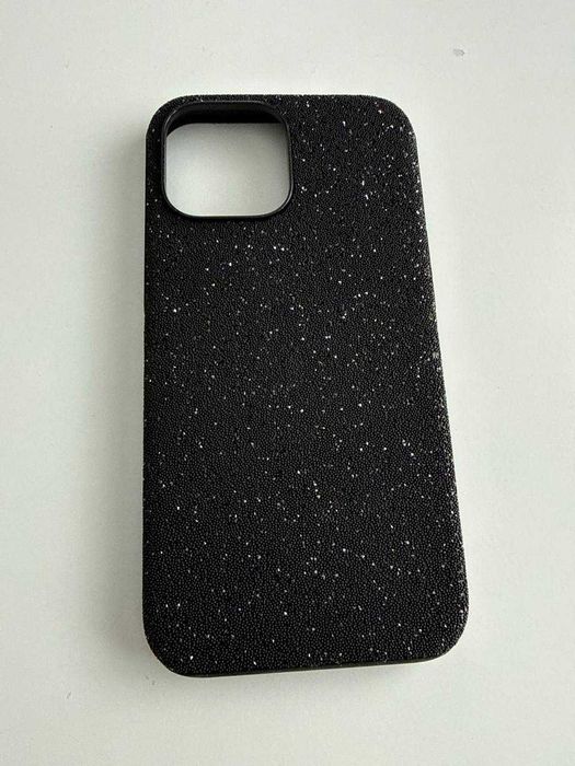 Чохол на телефон iPhone 16 pro max Swarovski чорного кольору