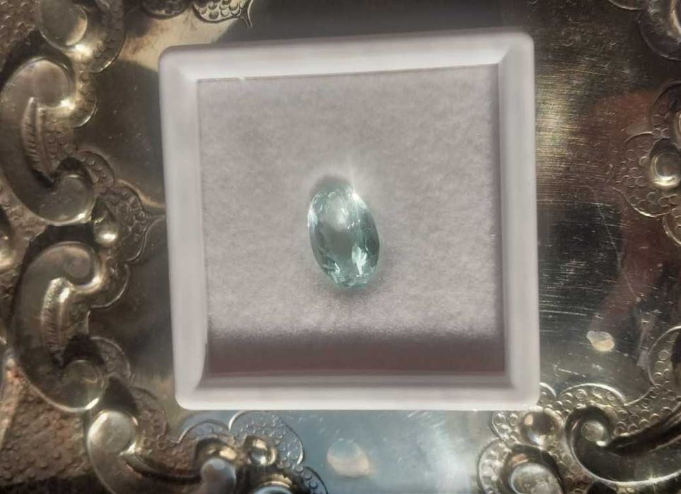 Água Marinha Natural, em talhe Oval, Peso: 3.60 cts. Gema do ano 2026