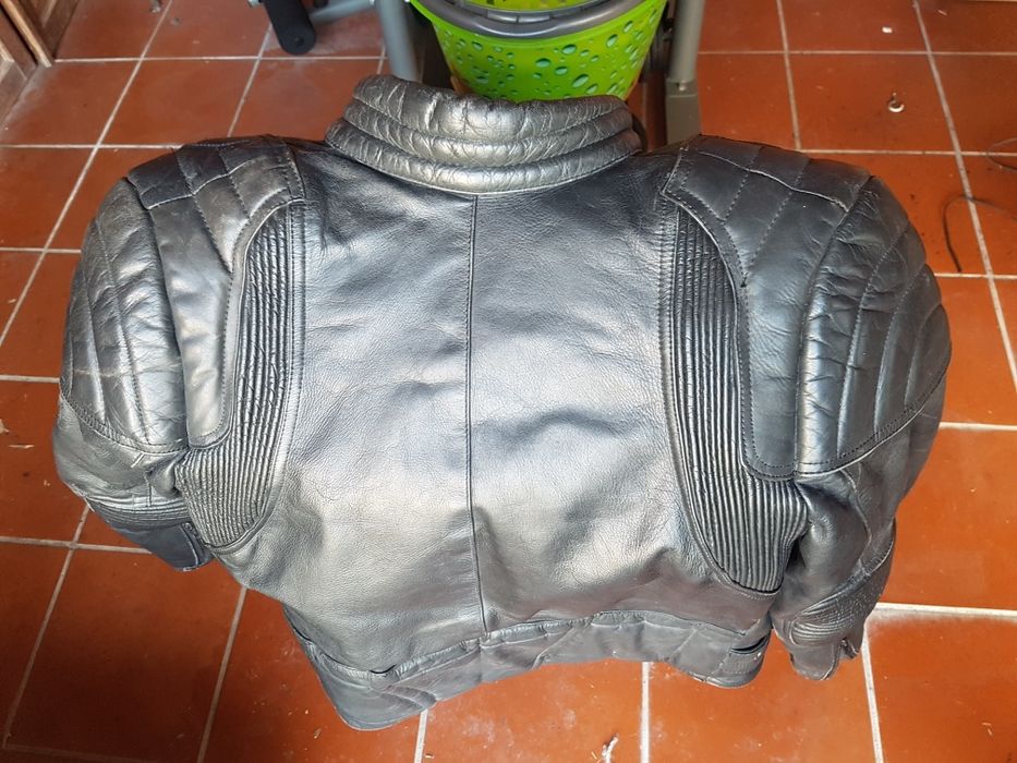 Blusão cabedal motard