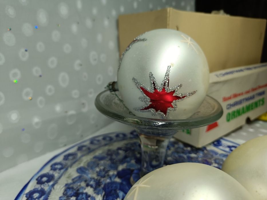 Bombki choinkowe, kule ozdoby choinkowe PRL