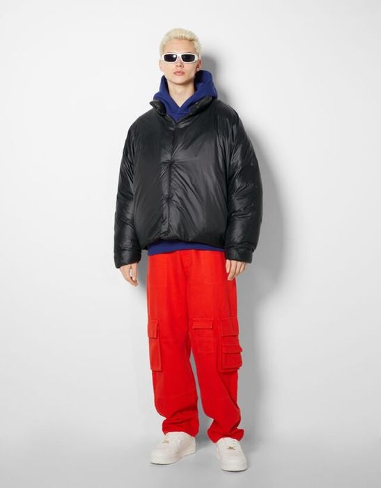 ЗИМА!Оверсайз пуховик BERSHKA