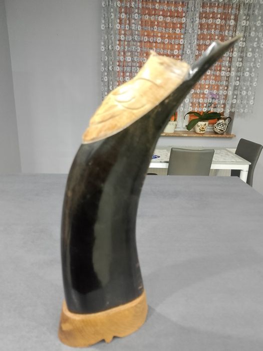 Wyprzedaż*Piękna figura z bawolego rogu.